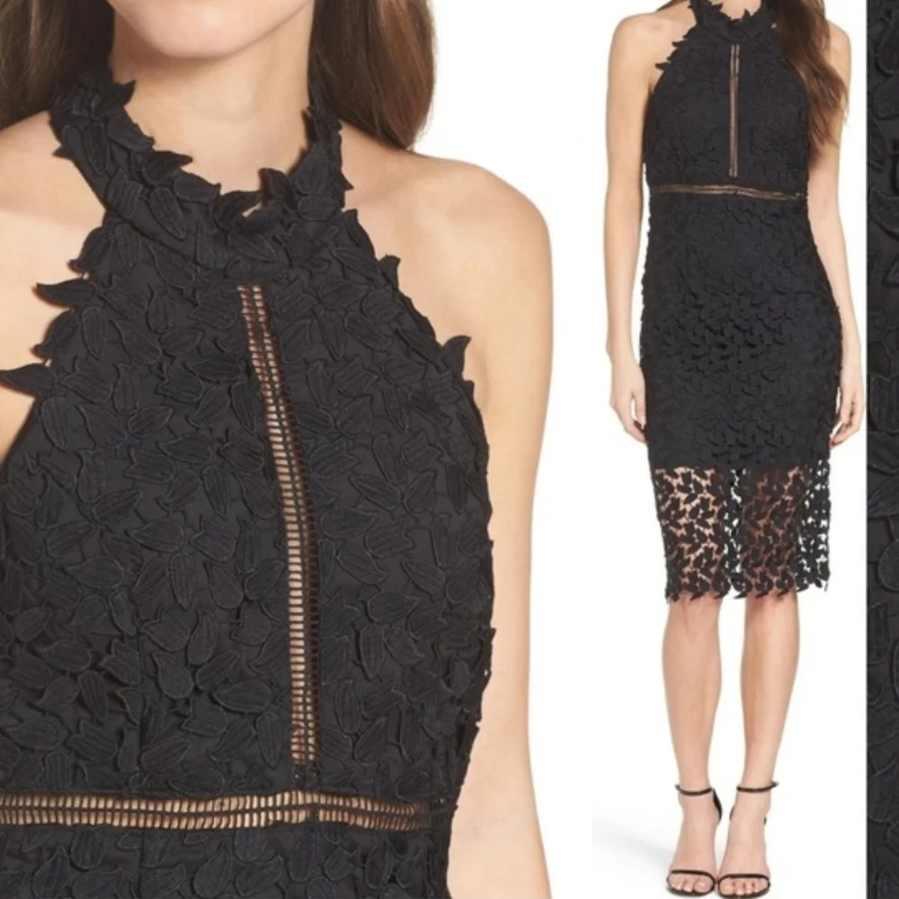 Bardot Gemma Halter Cocktail Dress Size 10 - Picture 3 of 7